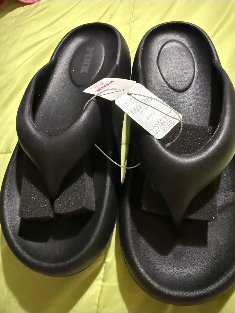 Victoria's Secret Black Platform Flip Flops